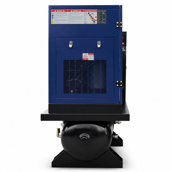74CFM 20HP Rotary Screw Air Compressor with Air Dryer & ASME Tank | 125 PSI 230V 3-Phase