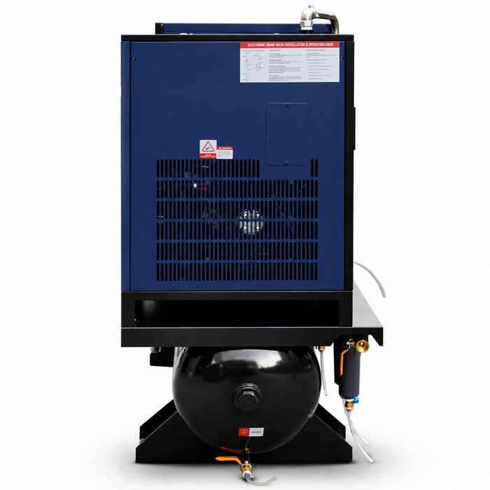 74CFM 20HP Rotary Screw Air Compressor with Air Dryer & ASME Tank | 125 PSI 230V 3-Phase