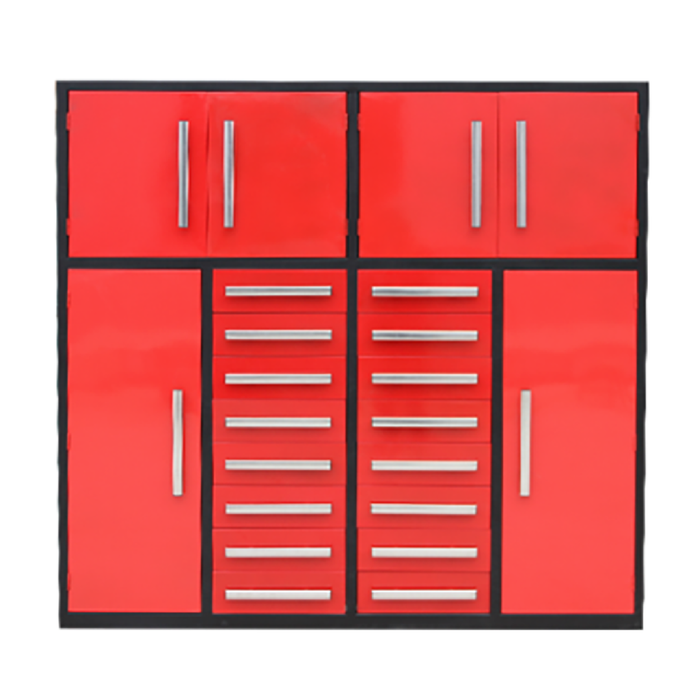 Chery Industrial 7ft Garage Storage Cabinet with 16 Drawers