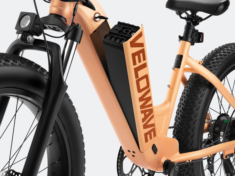 Velowave Rover Step-Thru Electric Bike 750W Motor, Fat Tires, 50-Mile Range, Hydraulic Brakes