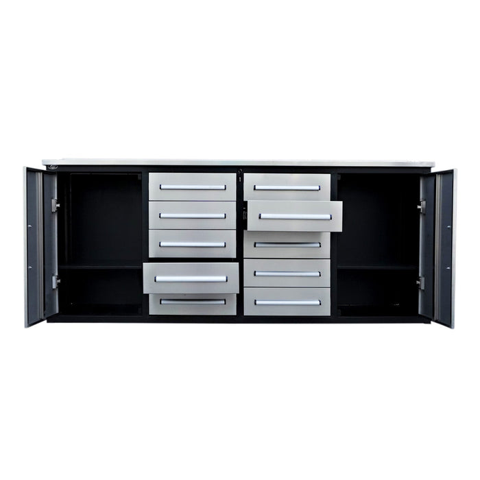 Chery Industrial 7ft Heavy Duty Workbench with 10 Drawers & 2 Cabinets