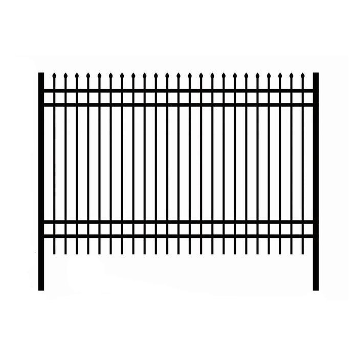 10x7 ft Steel Fence with 4 Rails, 30 Panels