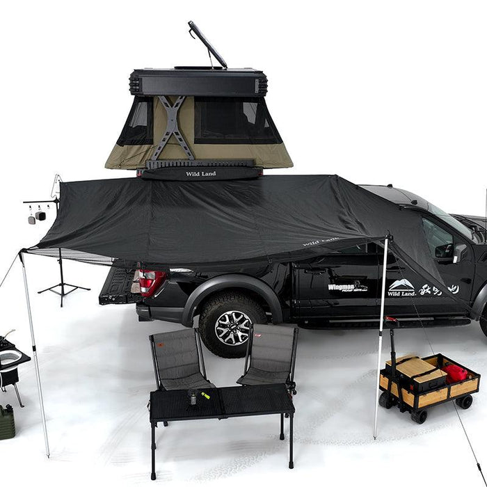 Wild Land Wingman Pickup Tent with Electric Lift, 2 to 3 Person Capacity, Side Awning
