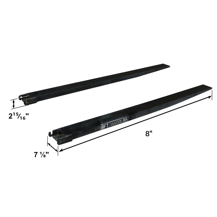 Greatbear 10ft Forklift Extensions 6” Wide Forks, 6600lbs Capacity (Pair)