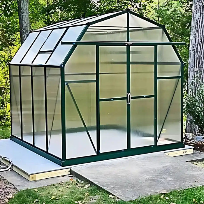 Grandio Elite 8x8 Greenhouse Kit 10mm Polycarbonate Barn Style Aluminum Frame