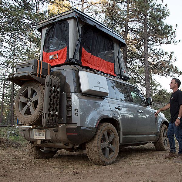 BadAss Tents Land Rover 2020-22 Defender 110 Convoy Rooftop Tent - Pre-assembled