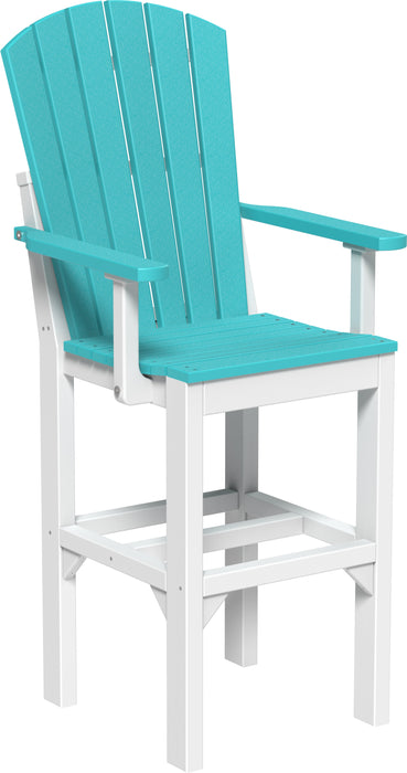 LuxCraft Recycled Plastic Adirondack Arm Chair (BAR HEIGHT)