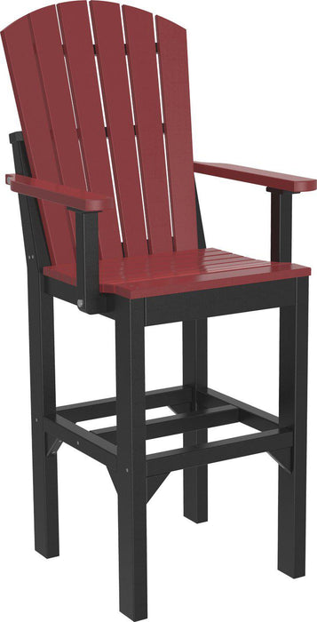 LuxCraft Recycled Plastic Adirondack Arm Chair (BAR HEIGHT)