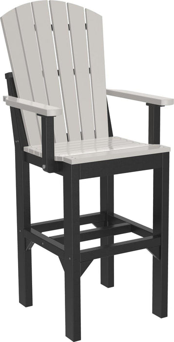 LuxCraft Recycled Plastic Adirondack Arm Chair (BAR HEIGHT)