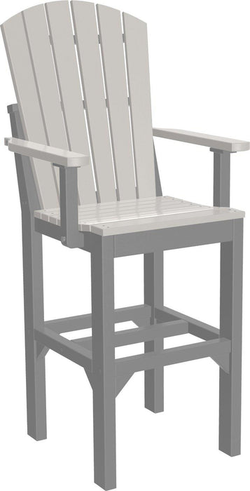 LuxCraft Recycled Plastic Adirondack Arm Chair (BAR HEIGHT)