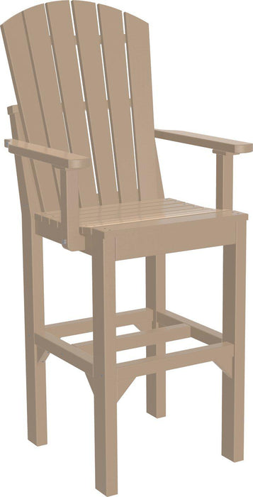 LuxCraft Recycled Plastic Adirondack Arm Chair (BAR HEIGHT)