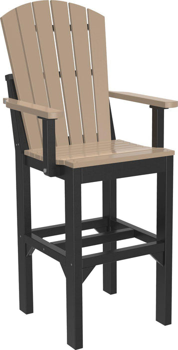 LuxCraft Recycled Plastic Adirondack Arm Chair (BAR HEIGHT)