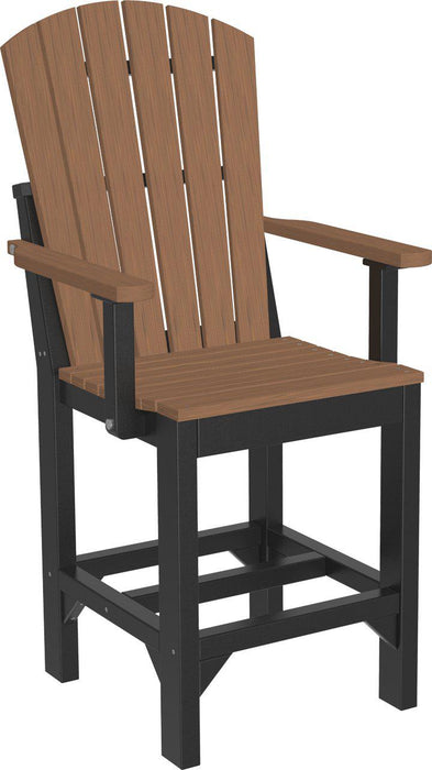 LuxCraft Recycled Plastic Adirondack Arm Chair (COUNTER HEIGHT)