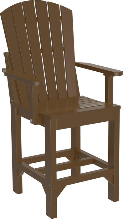 LuxCraft Recycled Plastic Adirondack Arm Chair (COUNTER HEIGHT)