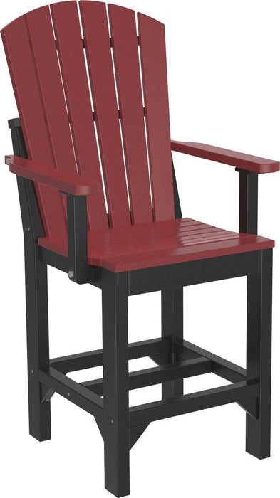 LuxCraft Recycled Plastic Adirondack Arm Chair (COUNTER HEIGHT)