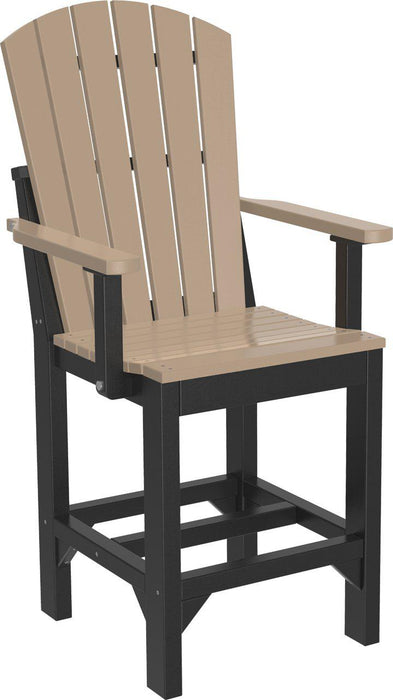LuxCraft Recycled Plastic Adirondack Arm Chair (COUNTER HEIGHT)