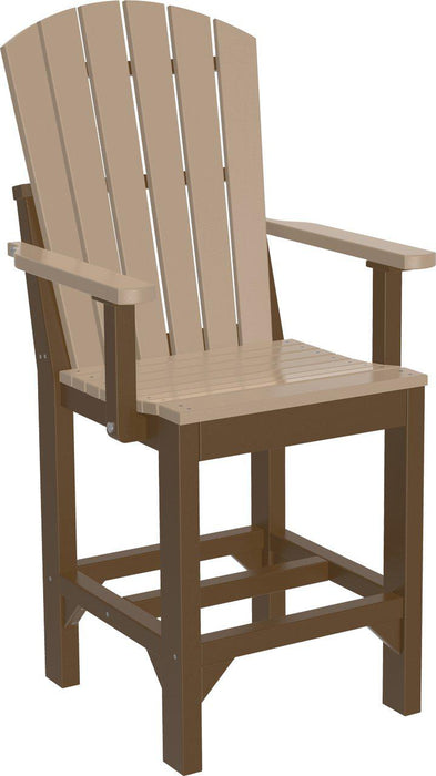 LuxCraft Recycled Plastic Adirondack Arm Chair (COUNTER HEIGHT)