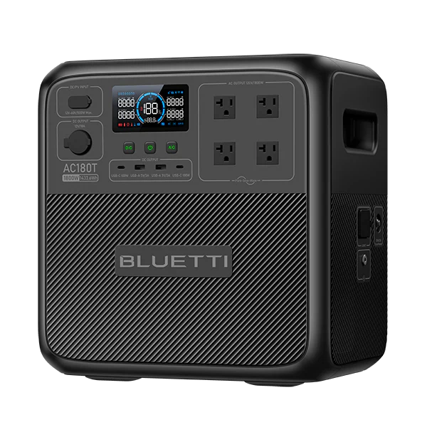 BLUETTI AC180T 1433Wh 1800W Solar Generator Portable Power Station