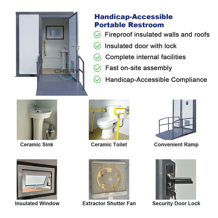 Handicap-Accessible Portable Restroom for Disabled ETA June