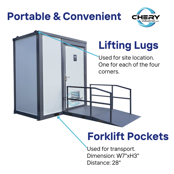 Handicap-Accessible Portable Restroom for Disabled ETA June