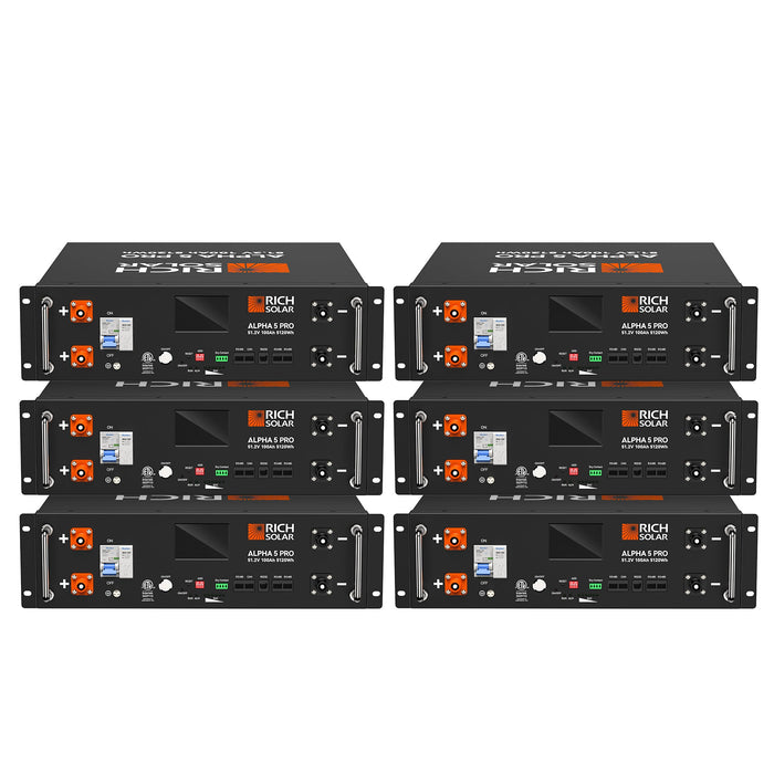Rich Solar ALPHA 5 48V 100Ah LiFePO4 Rack Battery (4.8kWh), Preorder