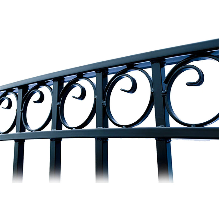 Chery Industrial 18’ x 6’ Steel Dual Swing Driveway Gate Paris‑Style