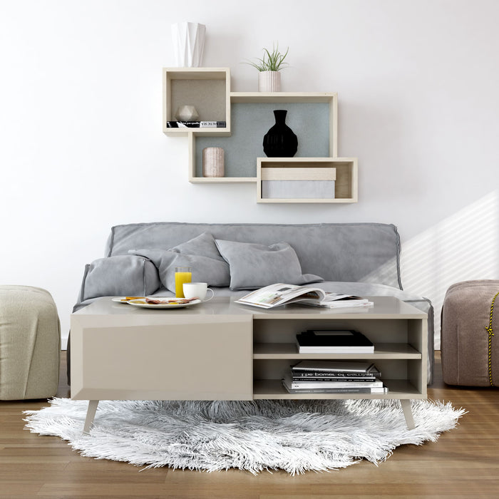 Anderson Teak Altus 43" Coffee Table Grey Gloss