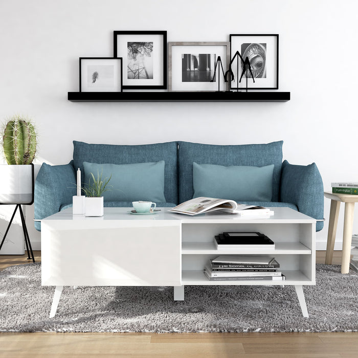 Anderson Teak Altus 43" Coffee Table White Glossy