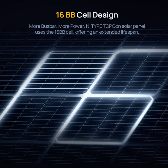 BougeRV N-Type 16BB 100 Watt Bifacial Solar Panel