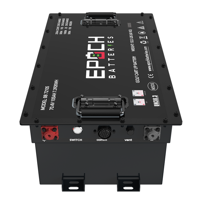Epoch Batteries 70.4V (72V) 105Ah Lithium (LiFePO4) Golf Cart Battery - Complete Kit