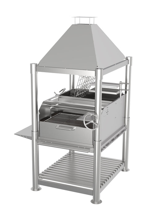 Tagwood BBQ Argentine Santa Maria Wood Fire & Charcoal Gaucho Grill all Stainless Steel | BBQ12SS