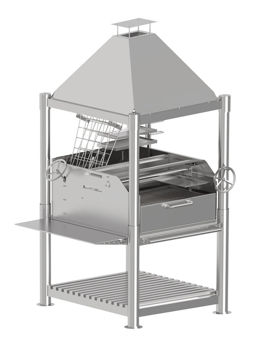 Tagwood BBQ Argentine Santa Maria Wood Fire & Charcoal Gaucho Grill all Stainless Steel | BBQ12SS