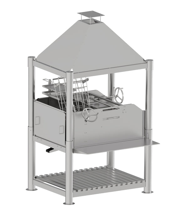 Tagwood BBQ Argentine Santa Maria Wood Fire & Charcoal Gaucho Grill all Stainless Steel | BBQ12SS