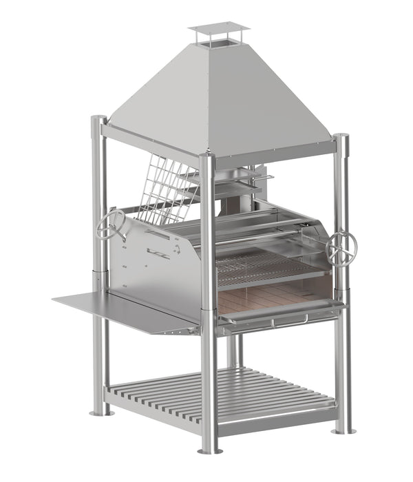 Tagwood BBQ Argentine Santa Maria Wood Fire & Charcoal Gaucho Grill all Stainless Steel | BBQ12SS