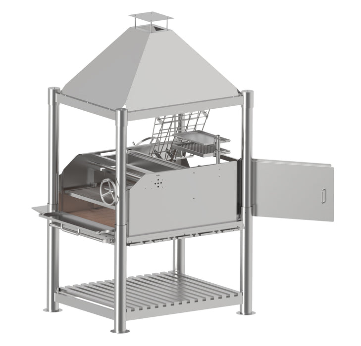 Tagwood BBQ Argentine Santa Maria Wood Fire & Charcoal Gaucho Grill all Stainless Steel | BBQ12SS