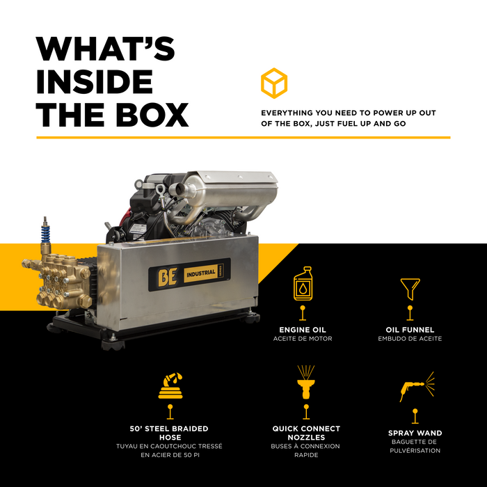 BE Power 4,000 PSI 8.2 GPM Cold Water Gas Pressure Washer - B4024HETBGS