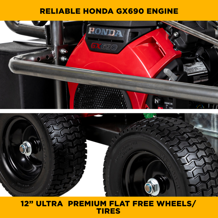 BE Power 5,000 PSI 5.0 GPM Cold Water Gas Pressure Washer - PE-5024HWEBCOM