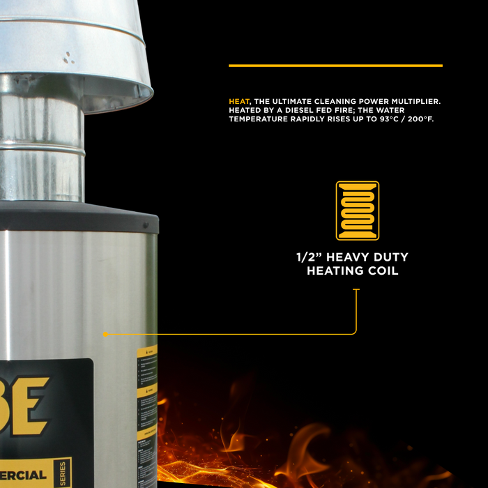 BE Power 2,500 PSI 3.5 GPM 5.0 HP Hot Water Pressure Washer with Baldor Motor and AR Triplex Pump - HW255E3CNG