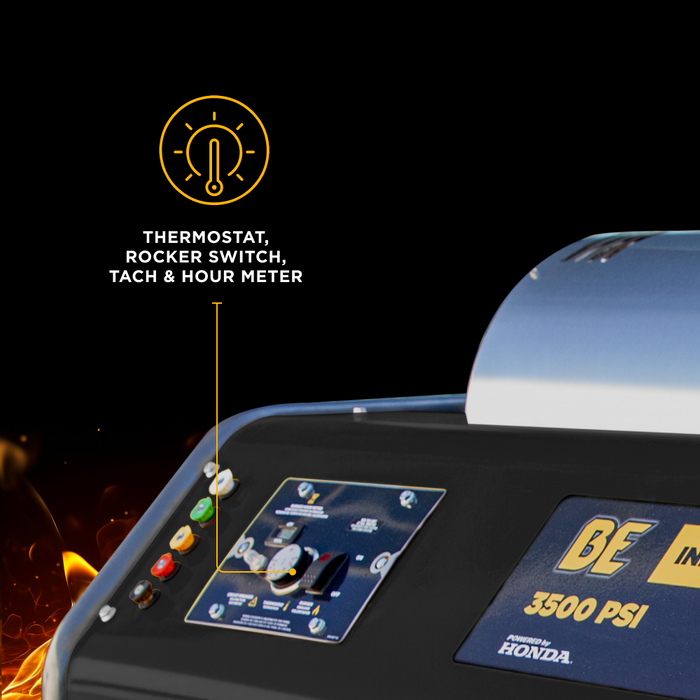 BE Power 3,500PSI 5.6GPM Hot Water Pressure Washer Honda GX690 Engine and General Triplex Pump - HW3524HG12V