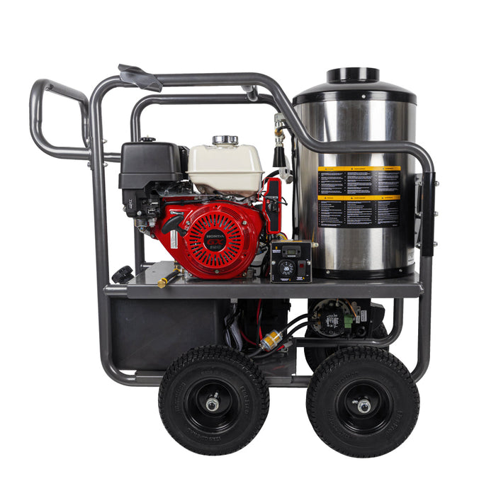 BE Power 4,000 PSI - 4.0 GPM Hot Water Pressure Washer with Honda GX390 Engine and Comet Triplex Pump - HW4013HC