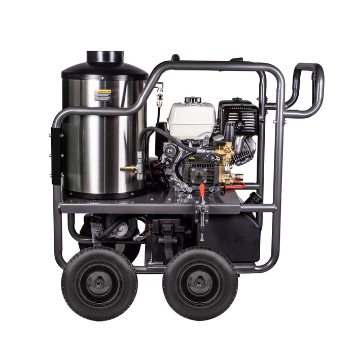 BE Power 4,000 PSI - 4.0 GPM Hot Water Pressure Washer with Honda GX390 Engine and General Triplex Pump - HW4013HG