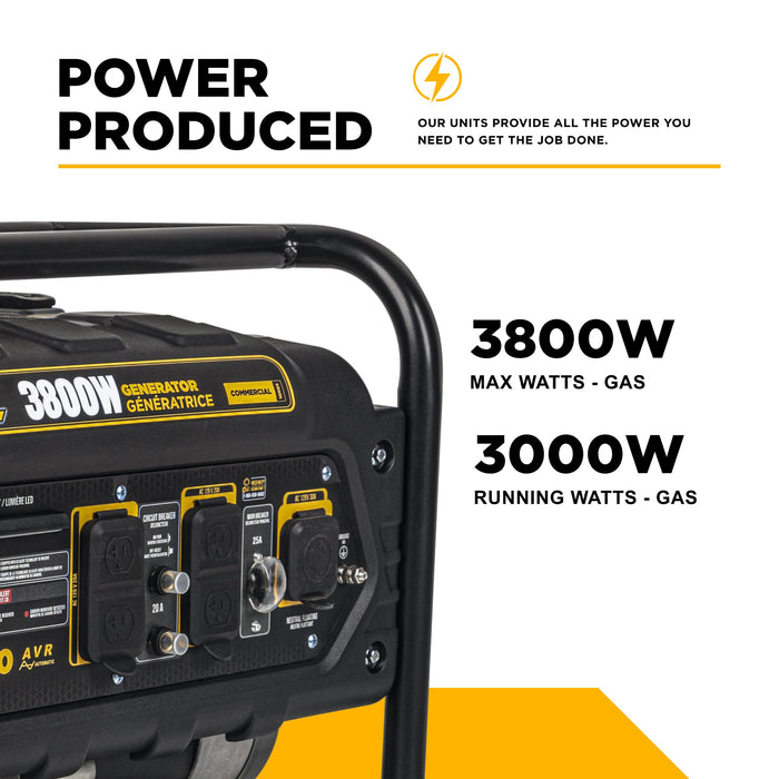 BE Power 3,800 Watt Generator - BE3800