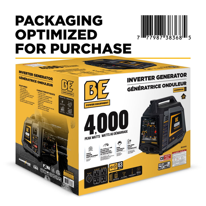 BE Power 4,000 Watt Digital Inverter Generator - BE4000I