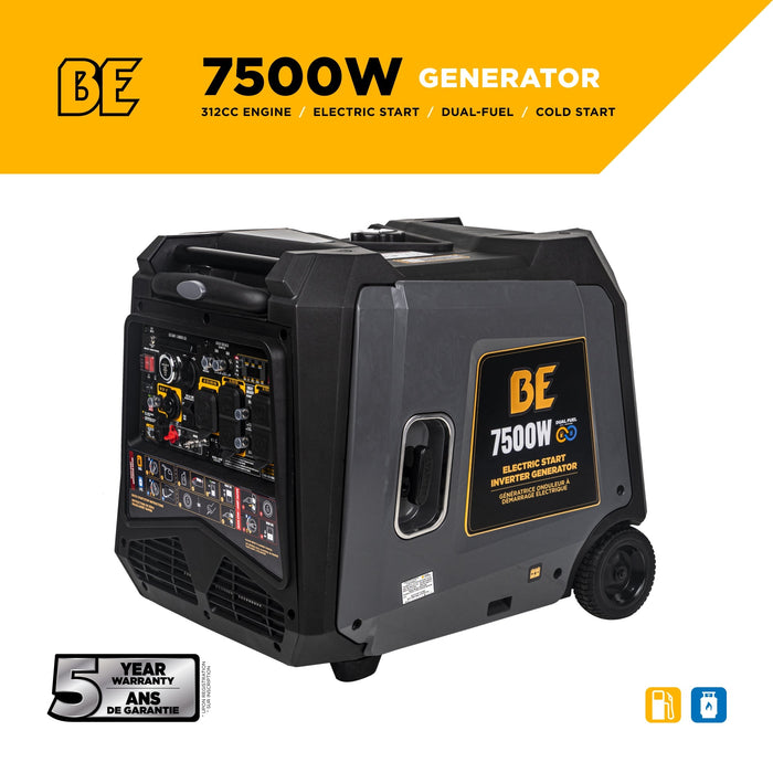 BE Power 7,500 Watt Digital Inverter Generator - BE7500ID