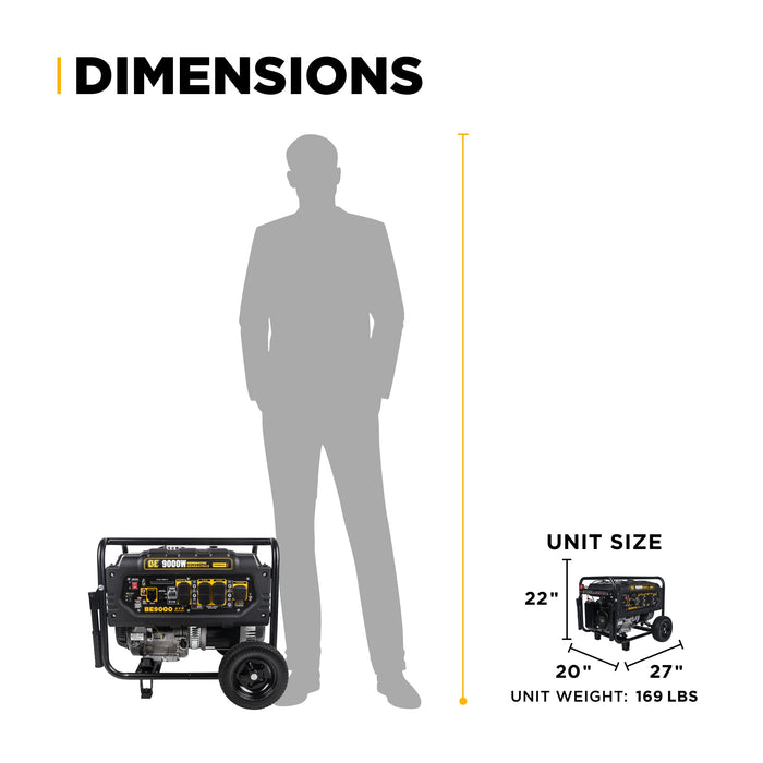 BE Power 9,000 Watt Generator - BE9000