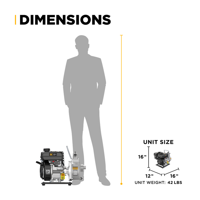 BE Power 1" Water Transfer Pump with Powerease 79 Engine