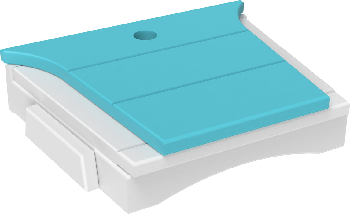 LuxCraft Recycled Plastic Balcony Chair Tete-a-Tete Connecting Table ONLY  (chairs sold separately)