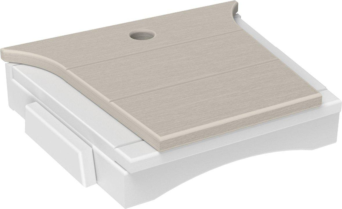 LuxCraft Recycled Plastic Balcony Chair Tete-a-Tete Connecting Table ONLY  (chairs sold separately)
