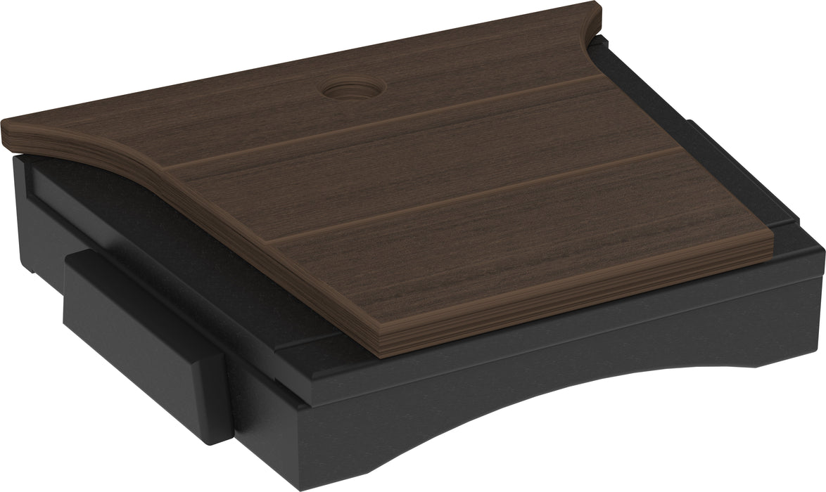 LuxCraft Recycled Plastic Balcony Chair Tete-a-Tete Connecting Table ONLY  (chairs sold separately)