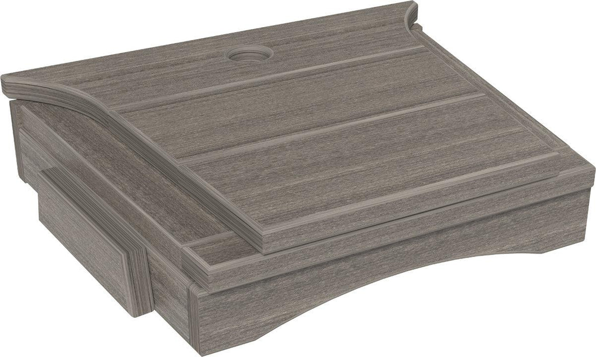 LuxCraft Recycled Plastic Balcony Chair Tete-a-Tete Connecting Table ONLY  (chairs sold separately)